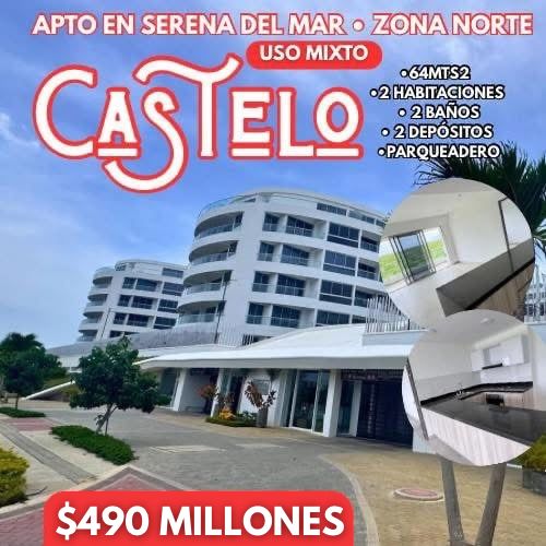 APTO EN SERENA DEL MAR ZONA NORTE CASTELO