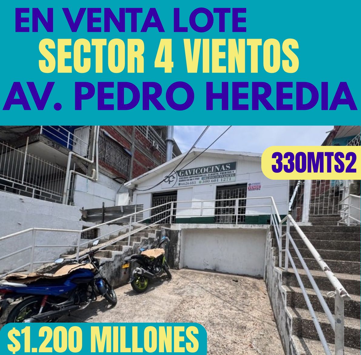 LOTE EN LA AV. PEDRO DE HEREDIA SECTOR 4 VIENTOS LOTE EN LA AV. PEDRO DE HEREDIA SECTOR 4 VIENTOS