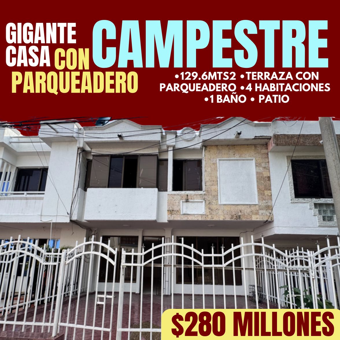 GRAN CASA EN EL CAMPESTRE CON PARQUEADERO