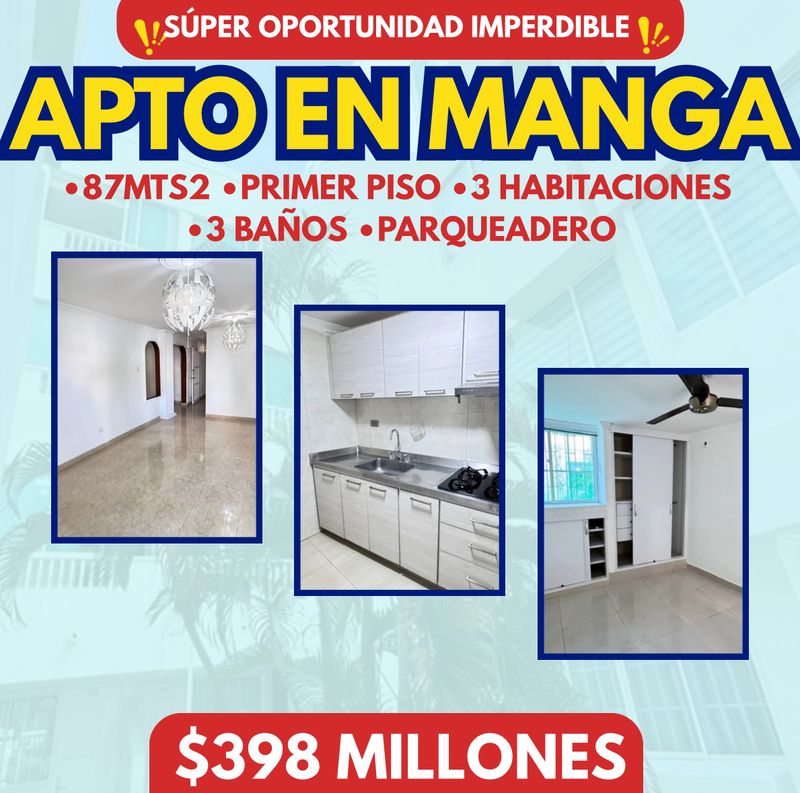 APTO GRANDE EN MANGA EN PRIMER PISO
