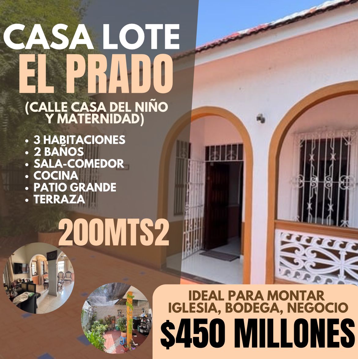 CASA LOTE EN EL PRADO