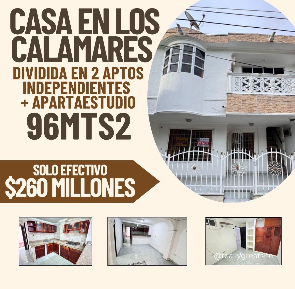 CASA EN LOS CALAMARES DIVIDIDA EN 2 APTOS + APARTAESTUDIO