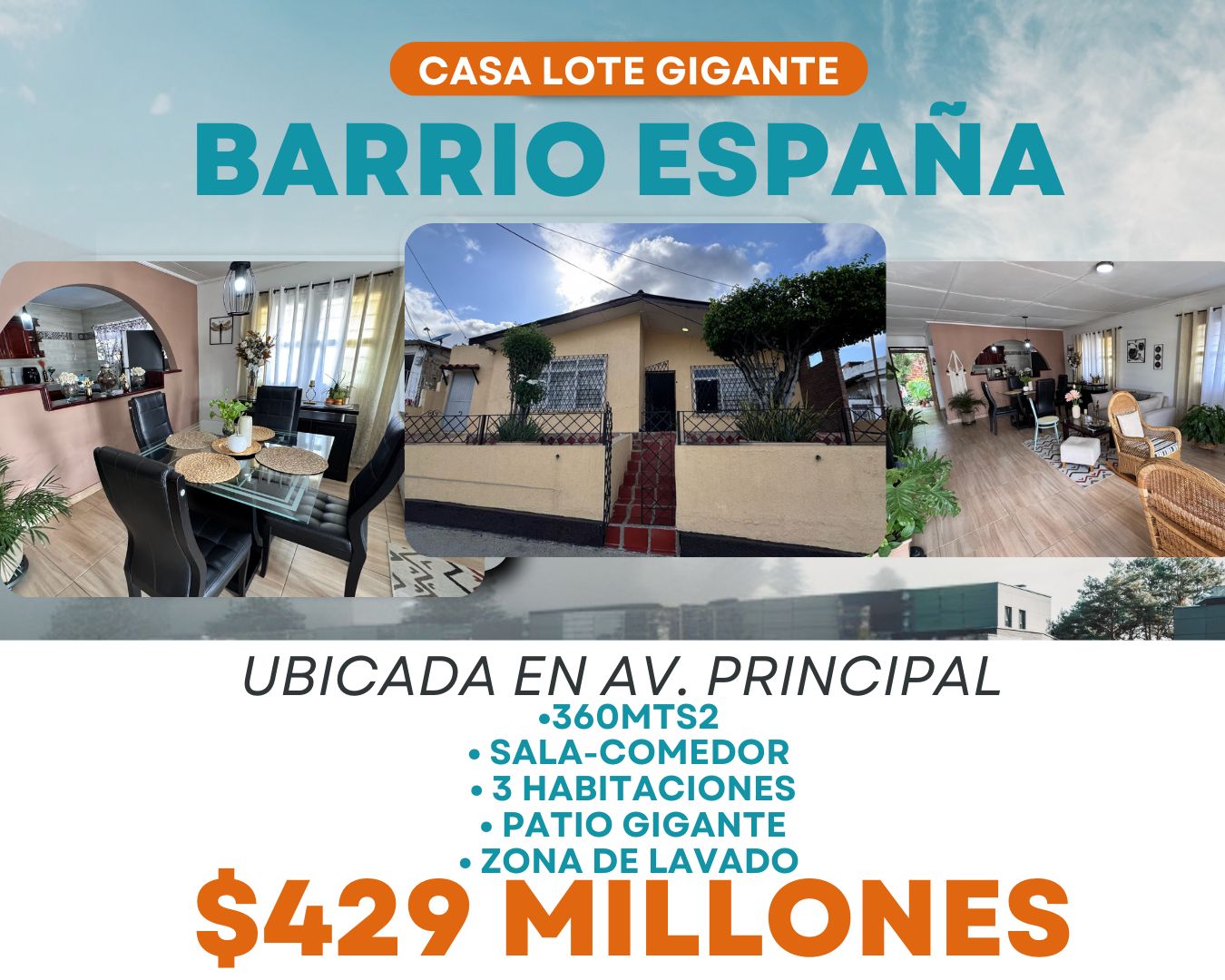 CASA LOTE GIGANTE EN BARRIO ESPAÑA