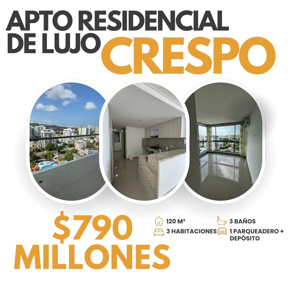 APTO RESIDENCIAL DE LUJO EN CRESPO