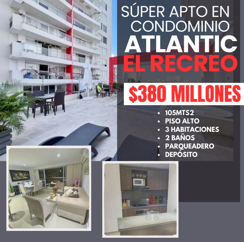 APTO EN CONDOMINIO ATLANTIC EL RECREO
