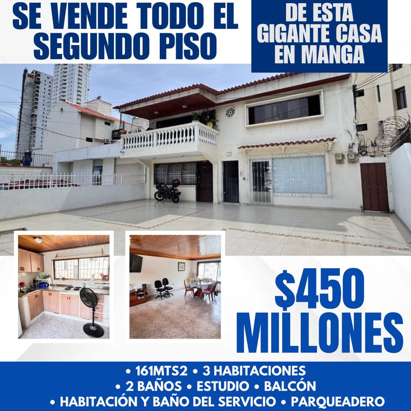 SE VENDE TODO EL SEGUNDO PISO DE ESTA GIGANTE CASA EN MANGA