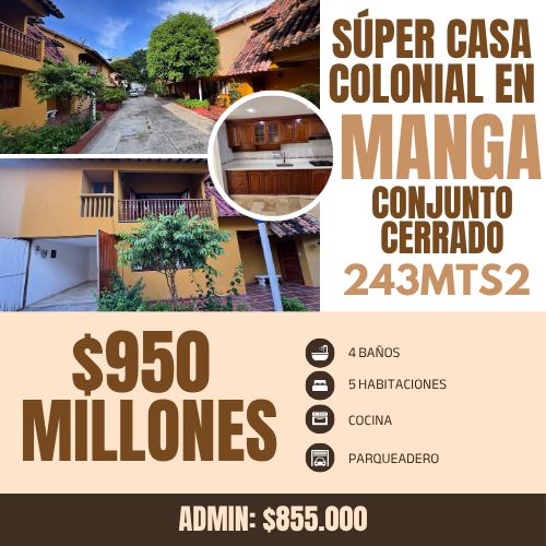 GRAN CASA COLONIAL EN BARRIO MANGA GRAN CASA COLONIAL EN BARRIO MANGA