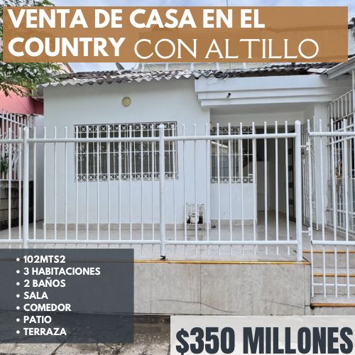 CASA EN EL COUNTRY CON ALTILLO