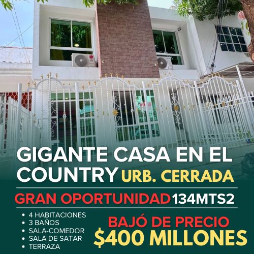 CASA EN EL COUNTRY DOS PISOS