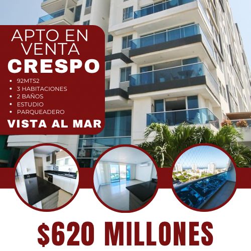 APTO EN VENTA CRESPO CON VISTA AL MAR APTO EN VENTA CRESPO CON VISTA AL MAR