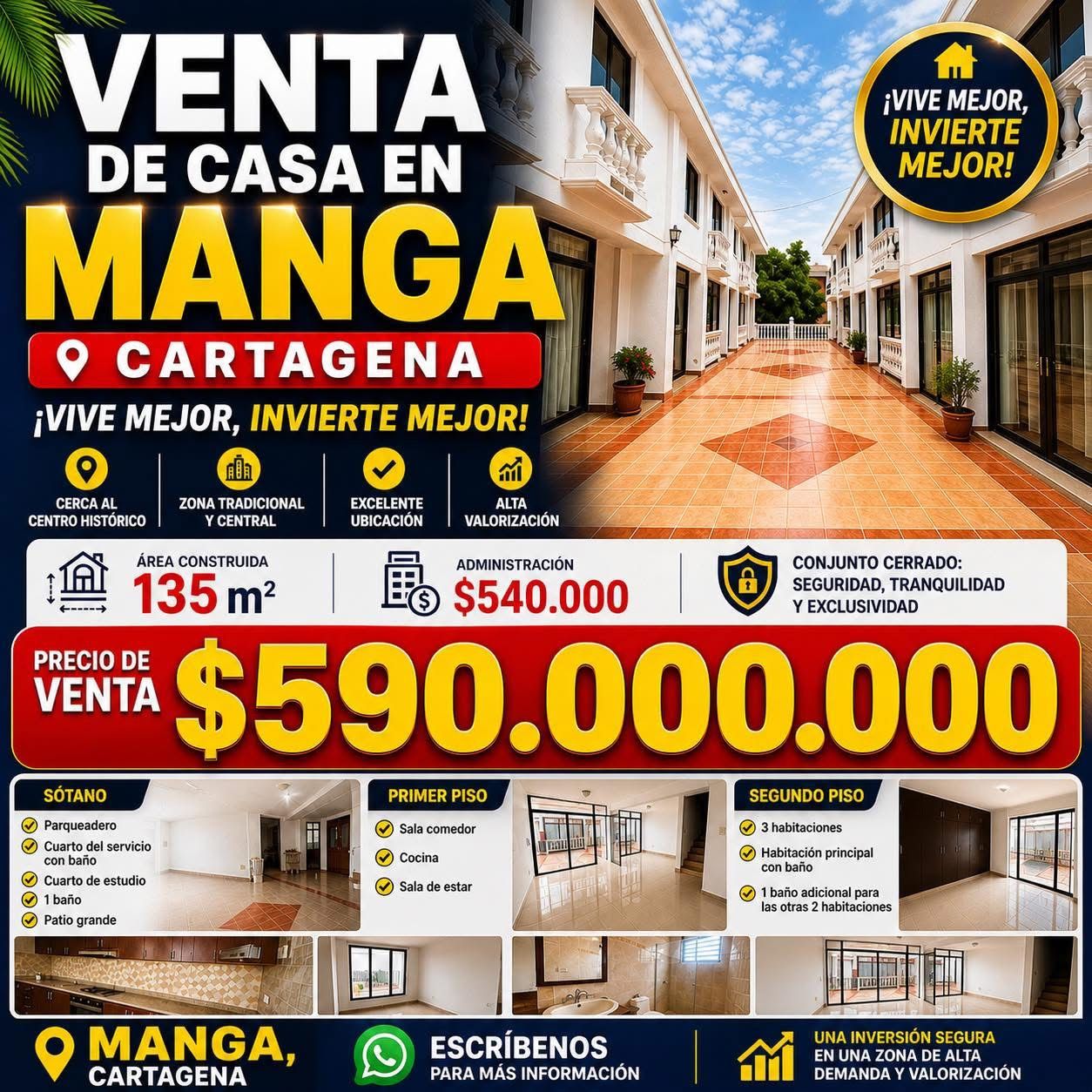 VENTA DE GIGANTE CASA EN MANGA VENTA DE GIGANTE CASA EN MANGA