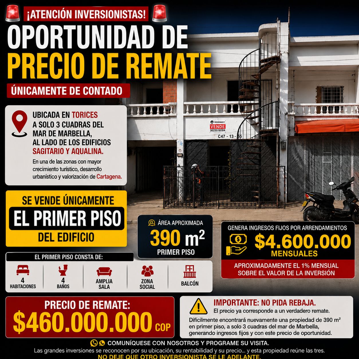 VENTA DE PRIMER PISO DE UN EDIFICIO EN TORICES VENTA DE PRIMER PISO DE UN EDIFICIO EN TORICES