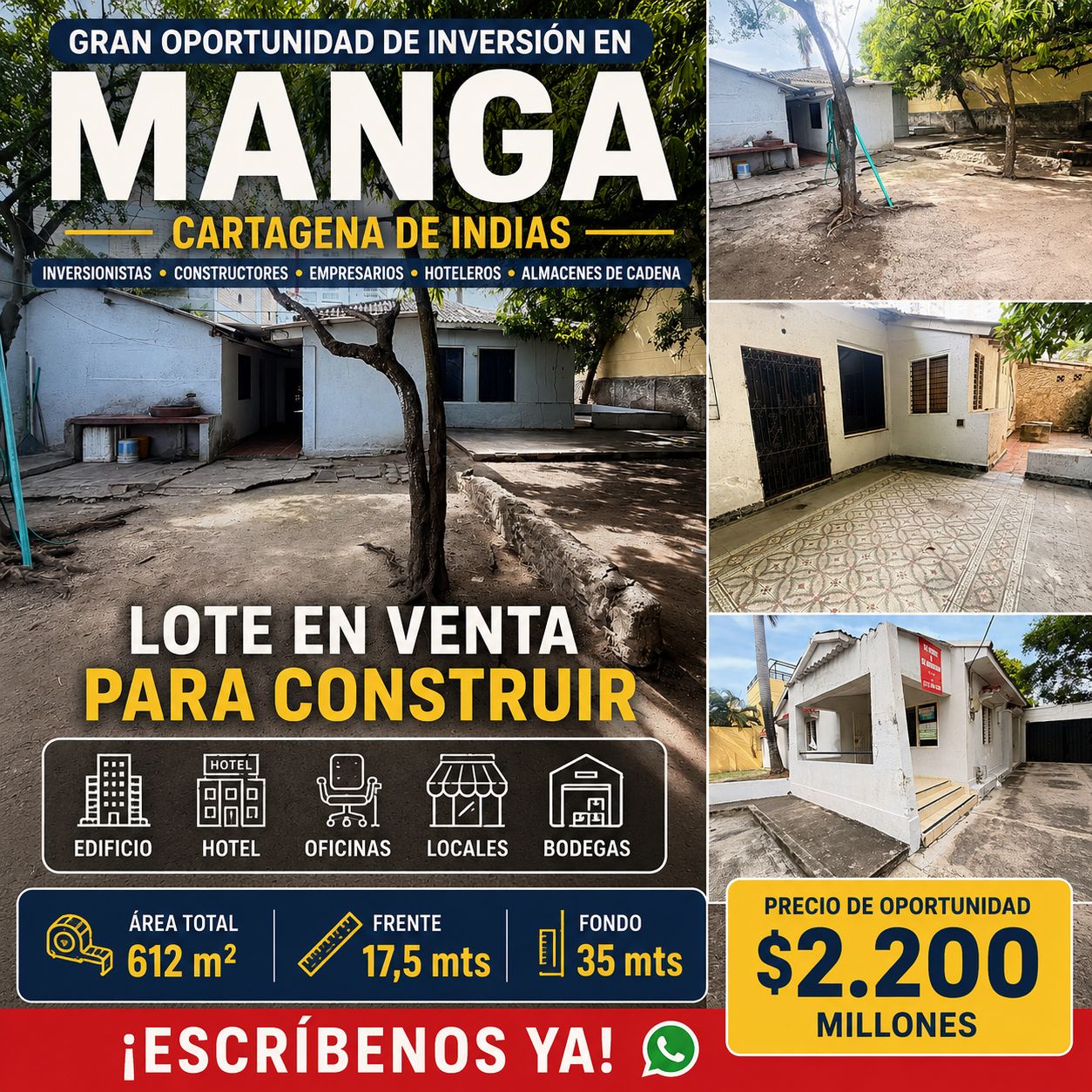VENTA DE LOTE EN MANGA VENTA DE LOTE EN MANGA