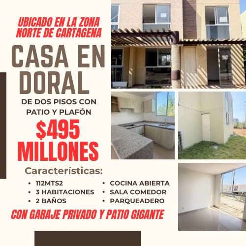 CASA DE DOS PISOS EN DORAL ZONA NORTE