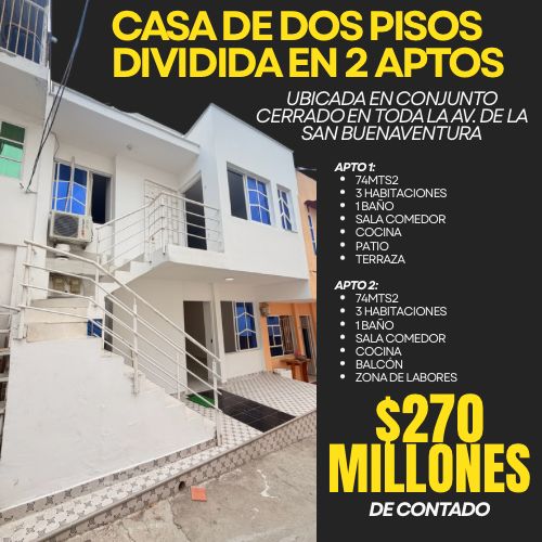 CASA DE DOS PISOS EN VIA SAN BUENAVENTURA