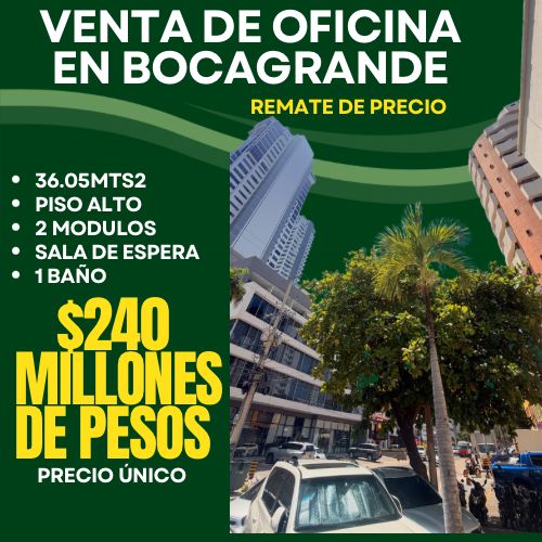 VENTA DE OFICINA EN BOCAGRANDE