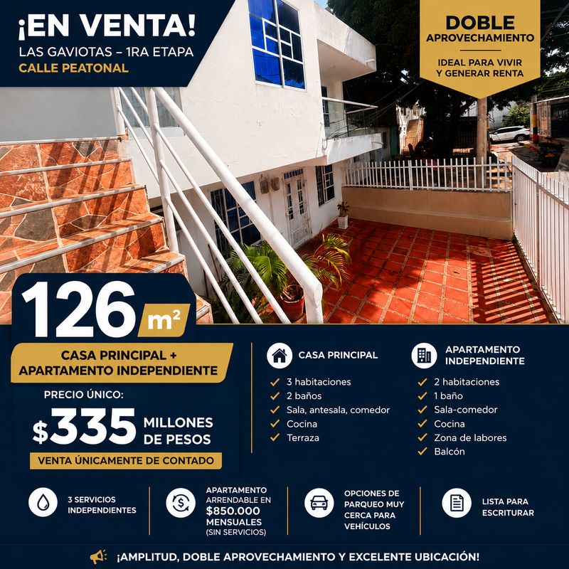 VENTA DE GRAN PROPIEDAD EN LAS GAVIOTAS VENTA DE GRAN PROPIEDAD EN LAS GAVIOTAS