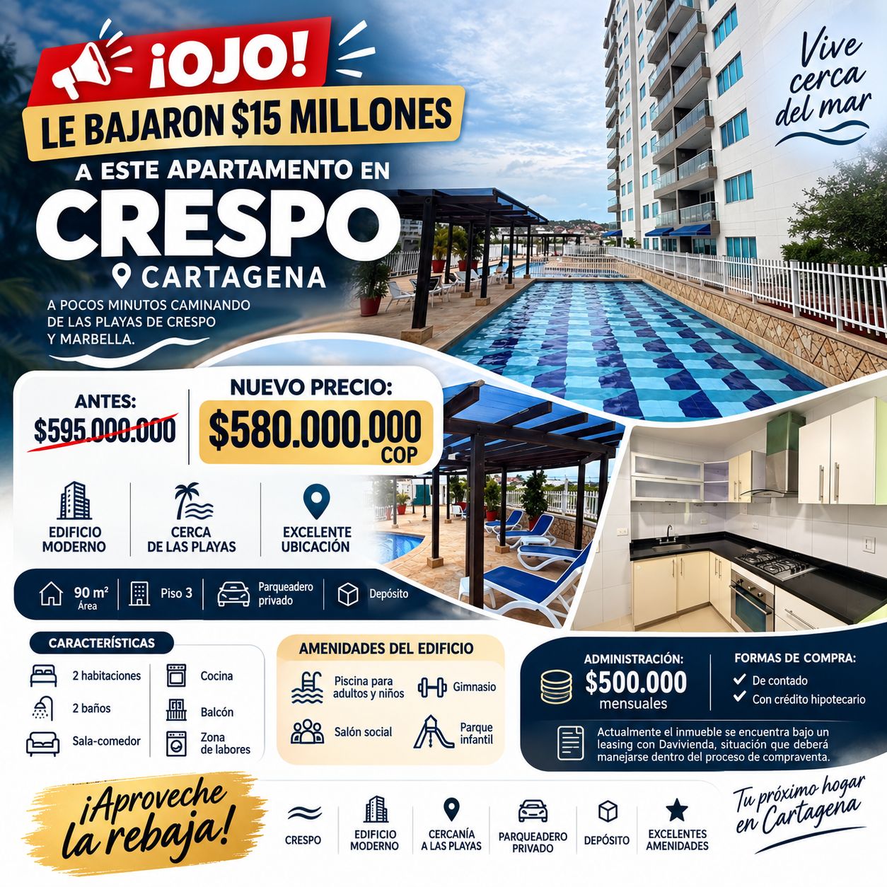 APTO EN VENTA EN CRESPO