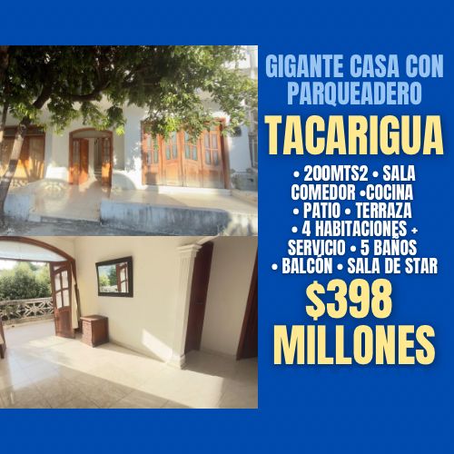 GIGANTE CASA EN TACARIGUA CON PARQUEADERO