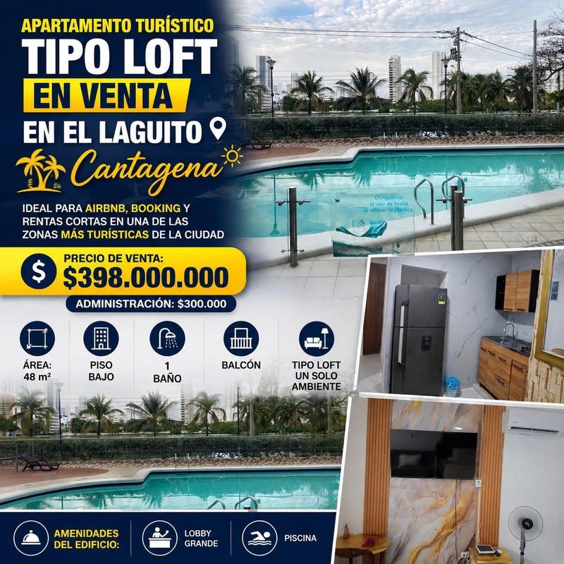 APTO TURÍSTICO TIPO LOFT EN EL LAGUITO