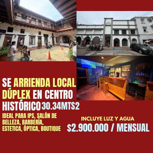 SE ARRIENDA LOCAL COMERCIAL EN CENTRO HISTÓRICO