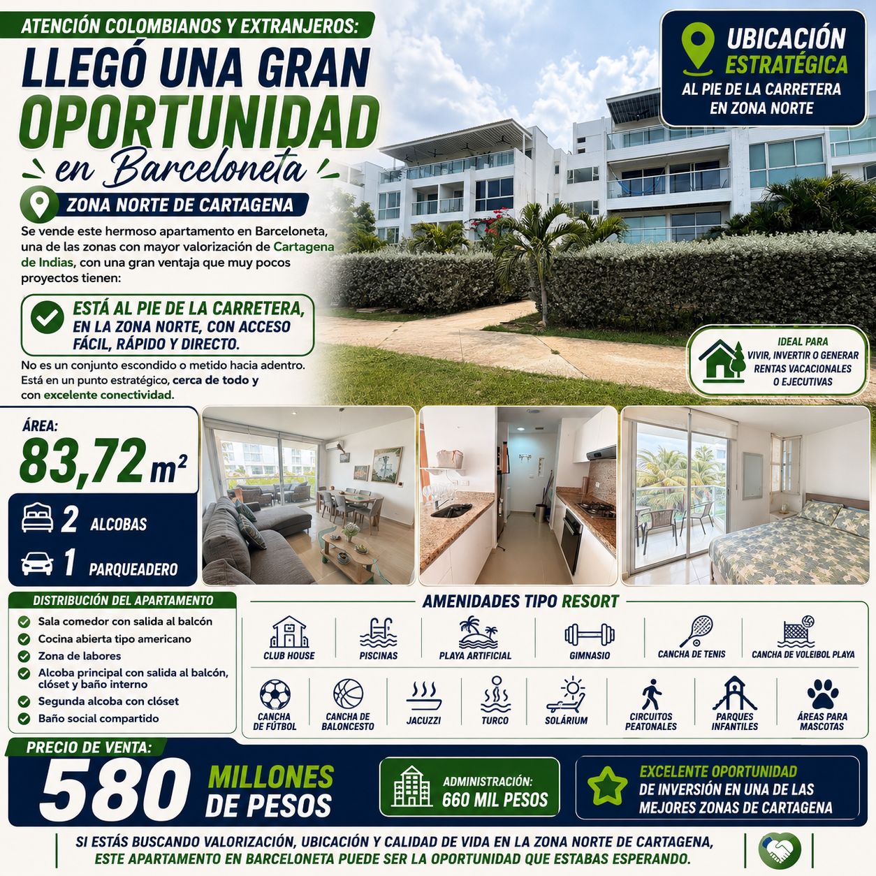 APTO EN VENTA EN BARCELONETA