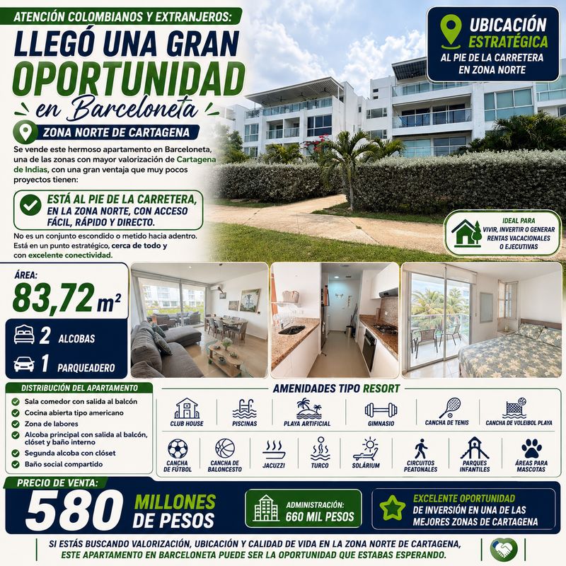 APTO EN VENTA EN BARCELONETA