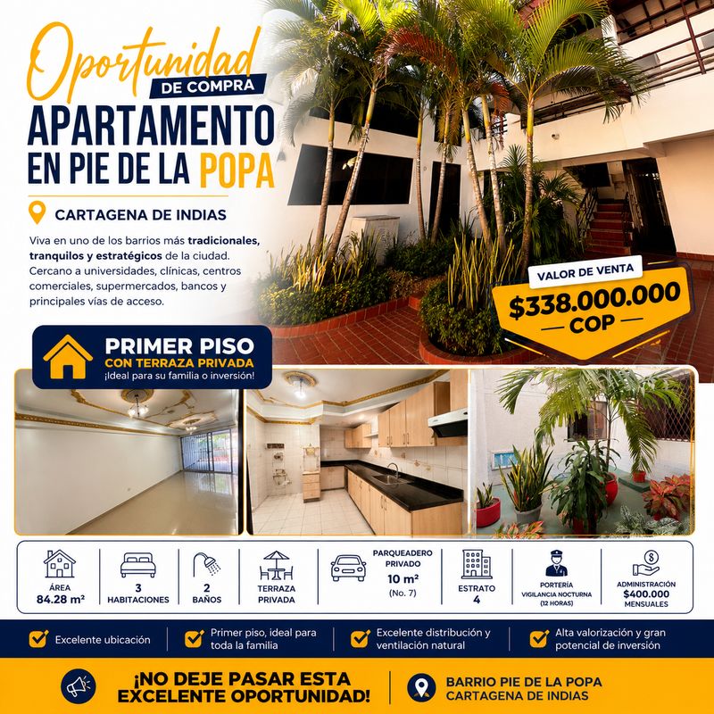 APTO EN VENTA EN EL PIE DE LA POPA PARA REMODELAR APTO EN VENTA EN EL PIE DE LA POPA PARA REMODELAR