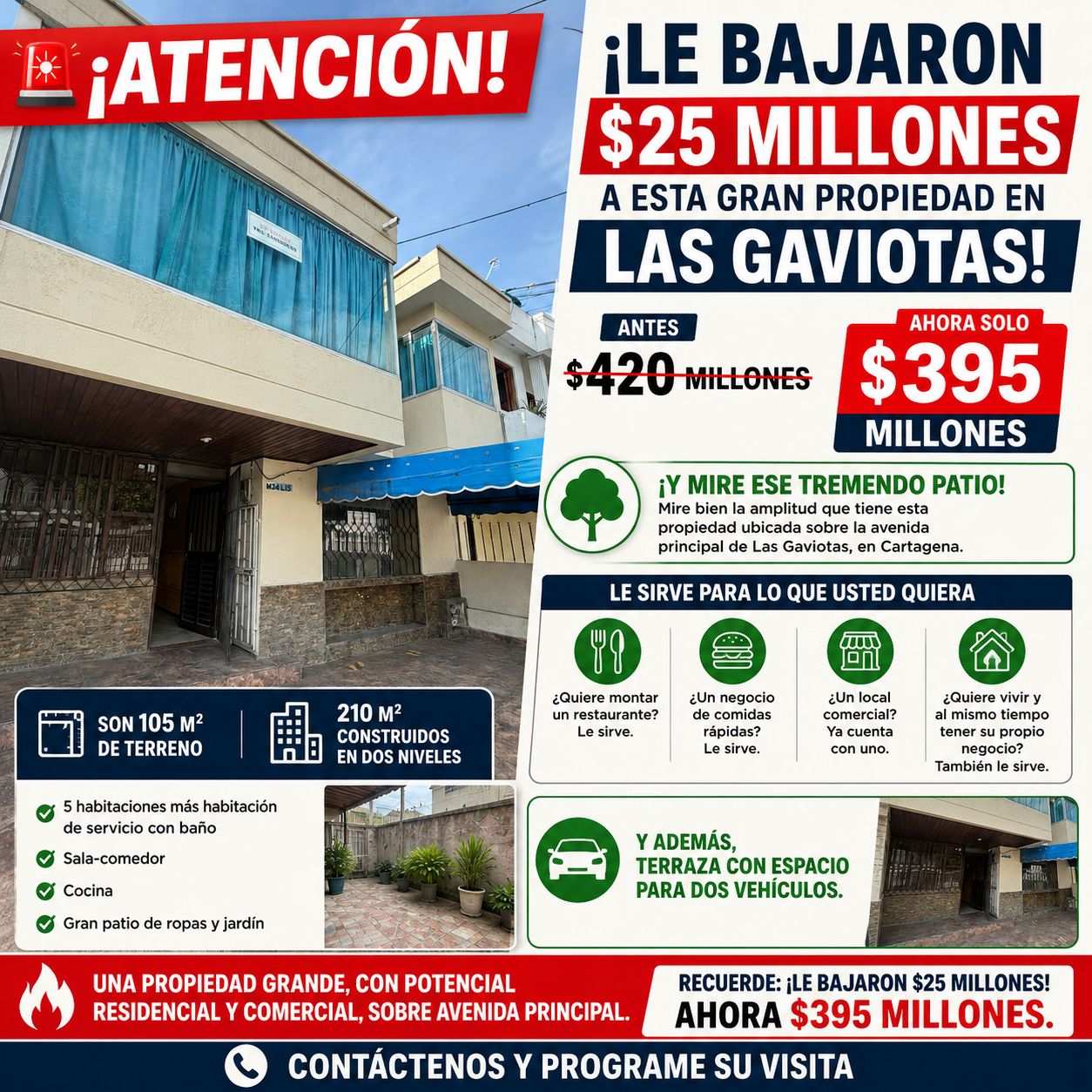 VENTA DE CASA EN LAS GAVIOTAS + LOCAL COMERCIAL