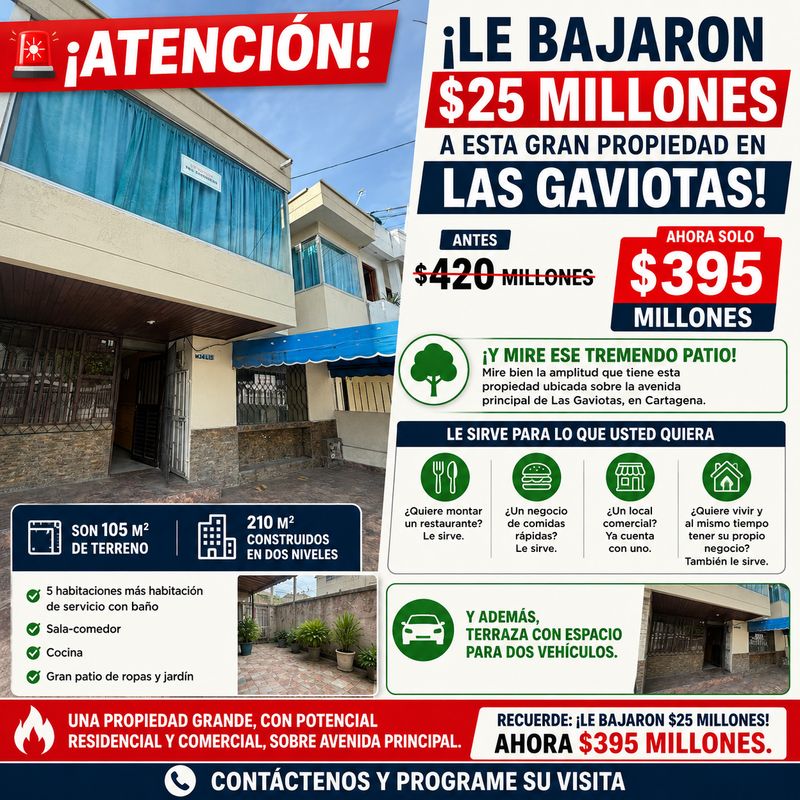 VENTA DE CASA EN LAS GAVIOTAS + LOCAL COMERCIAL VENTA DE CASA EN LAS GAVIOTAS + LOCAL COMERCIAL