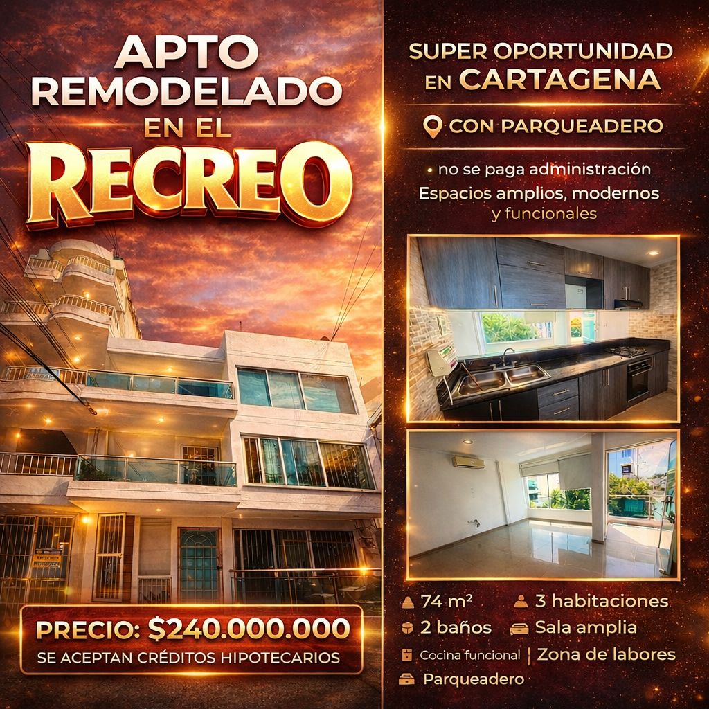 APTO REMODELADO EN EL RECREO