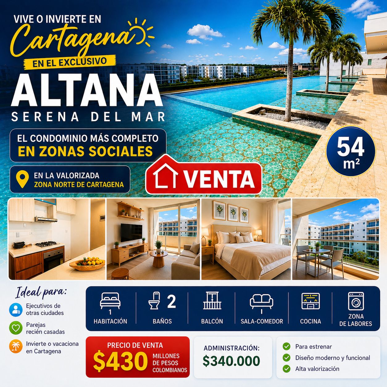 VENTA DE APTO EN ALTANA SERENA DEL MAR