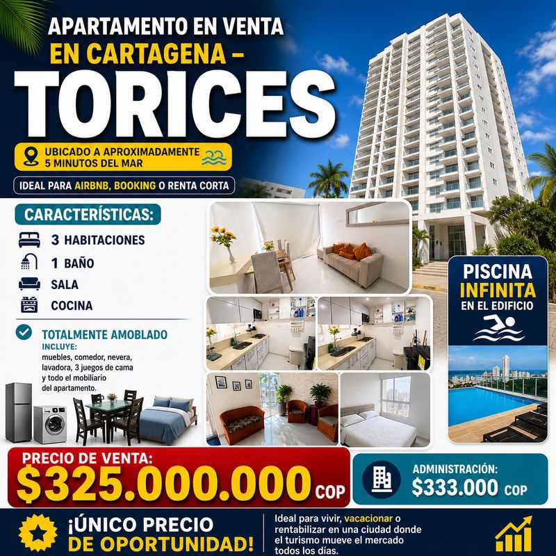 APTO EN VENTA TORICES TURÍSTICO