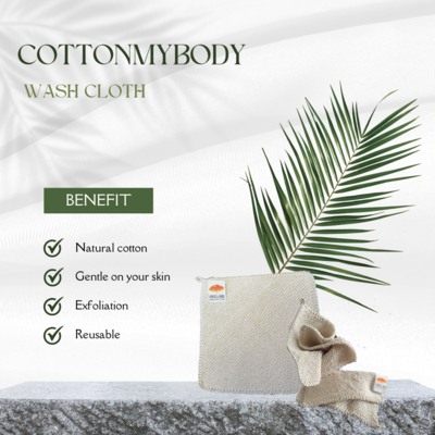 COTTONMYBODY  YARN WASH CLOTH