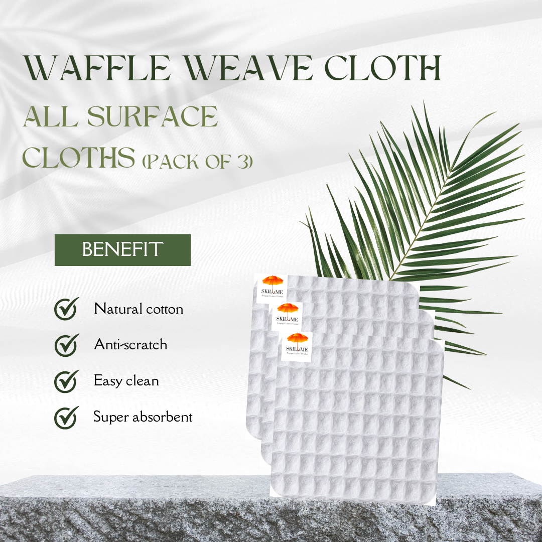 COTTONMYKITCHEN 100% COTTON WAFFLE WEAVE CLOTHS