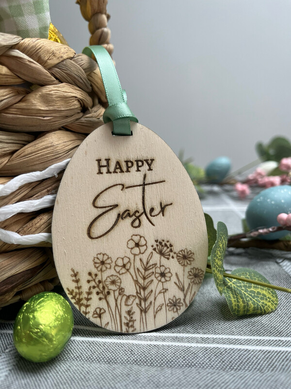 Floral Easter Basket Tag/decoration