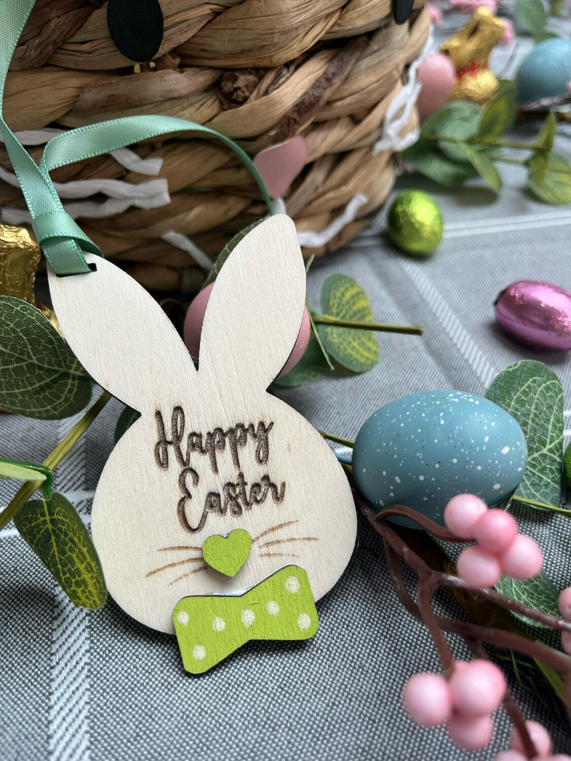Happy Easter Bunny Basket Tag