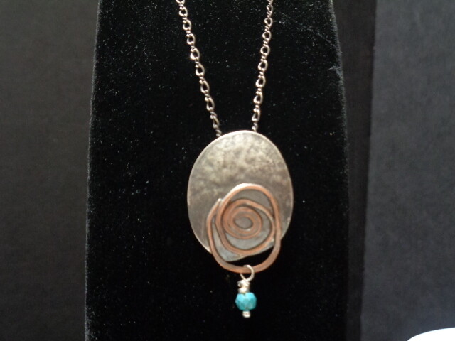 Abstract Sterling silver  pendant