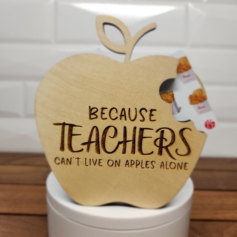 Gift Card Holder Because Teachers can&#39;t live apples