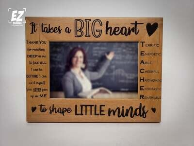 It Takes a Big Heart to Shape Little Minds - Teacher Appreciation Gift