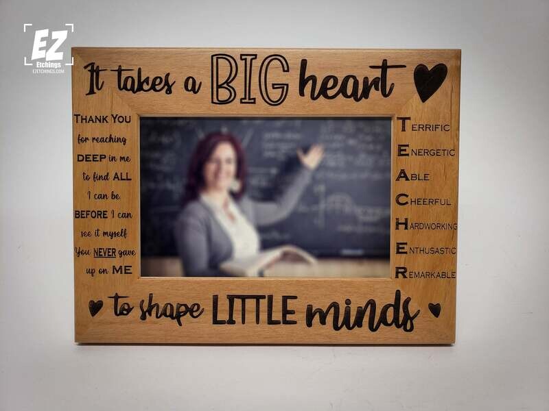 It Takes a Big Heart to Shape Little Minds - Teacher Appreciation Gift
