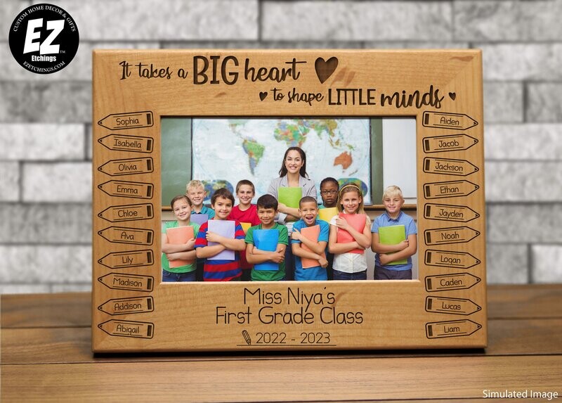 Teacher Gift 24 kids It takes a Big heart to shape little minds
