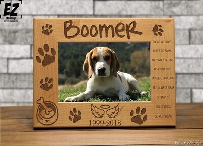 Dog Wings Memorial Picture Frame- Dog Remembrance