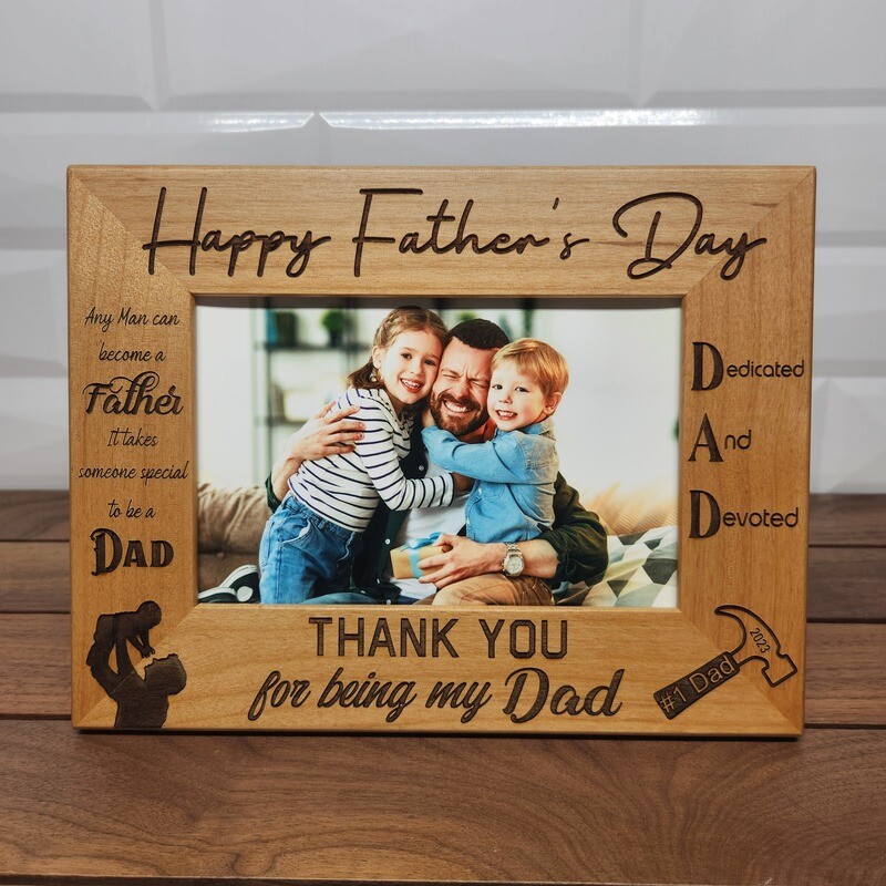 Fathers Day Picture Frame Happy Fathers Day Gift for Dad