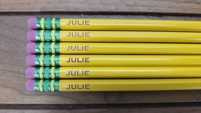 Ticonderoga Sharp/Un-Sharp #2 Pencils with Laser Engraved Name