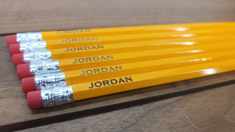 Generic #2 Pencils with Laser Engraved Name