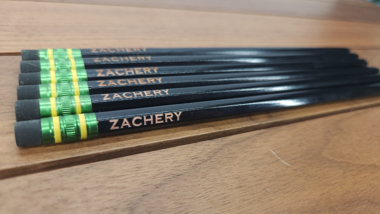 Ticonderoga Black #2 Regular and Tri-Write Pencils with Laser Engraved Name