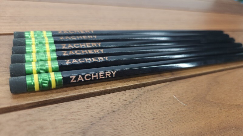 Ticonderoga Black #2 Regular and Tri-Write Pencils with Laser Engraved Name