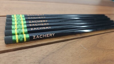 Ticonderoga Black #2 Regular and Tri-Write Pencils with Laser Engraved Name