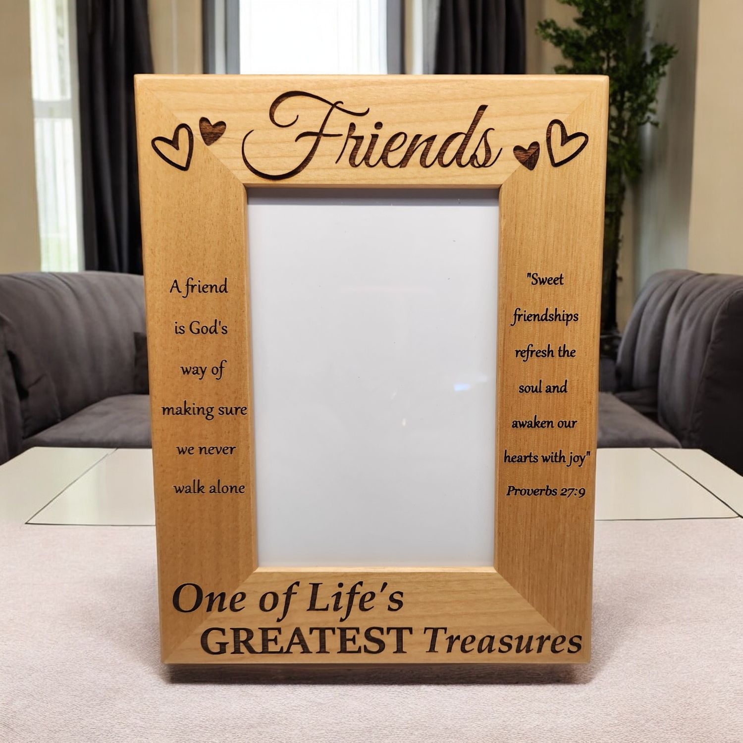 Friends One of Life&#39;s Greatest Treasures | Bible Verse | Gift for Friend | Friendship |  Best Friends | 4x6 Portrait Sized Frame